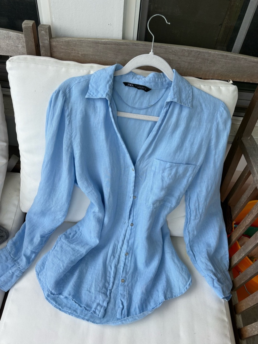 Zara Pale Blue Button-Down Shirt